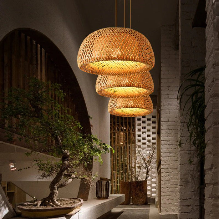 Rattan Cocoon Pendant Light - Level Decor