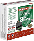 REFILLABLE MOUSE BAIT STATION W/ 8 BAIT