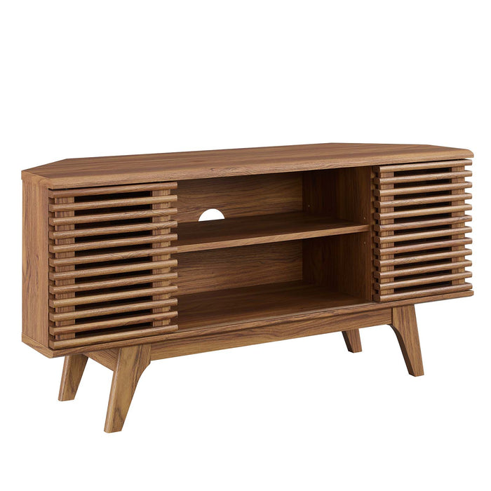RENDER CORNER TV STAND | LIVING ROOM