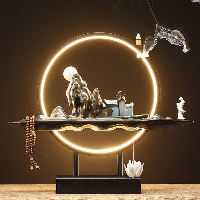 Sela Monk Incense Burner Table Lamp - Level Decor