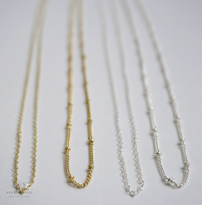 Small Teardrop Pendant Necklace- Mustard
