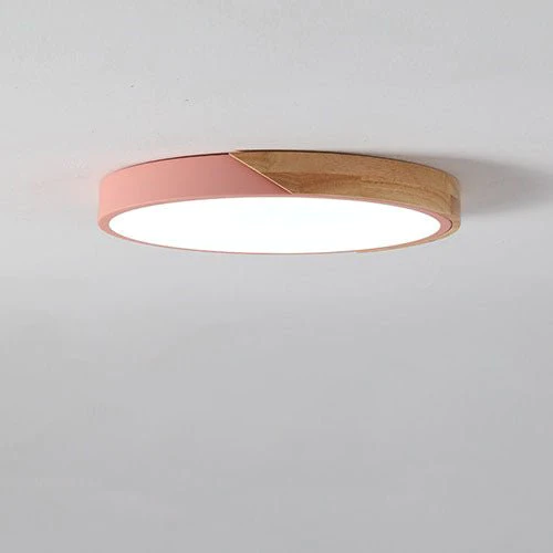 Pink Round / Small - 9" x 9" / 23cm x 23cm / Warm White 3000K