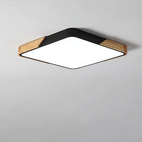 Solara Ceiling Light - Black Square / Small - 9" x 9" / 23cm x 23cm / Warm White 3000K - Level Decor