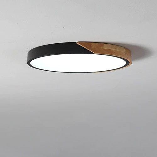 Solara Ceiling Light - Black Round / Small - 9" x 9" / 23cm x 23cm / Warm White 3000K - Level Decor