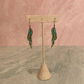 Stained Glass Narrow Leaf Earrings