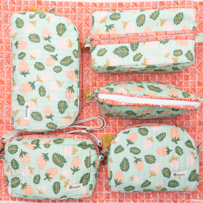 Suzette Small Quilted Scallop Zipper Pouch