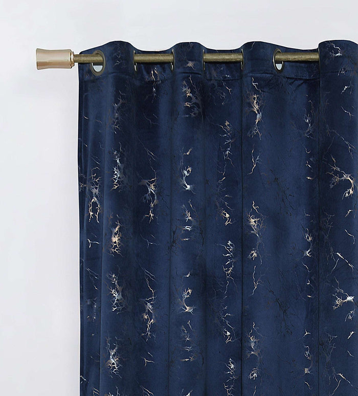 Texture Velvet Curtains Pack of 2 Design  075 - Nishat Creative Store