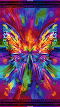 Bright Abstract butterfly quilt panel