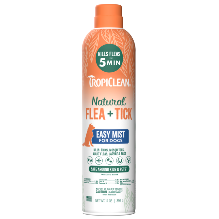 TropiClean Natural Flea + Tick Dog + Home Easy Mist Spray