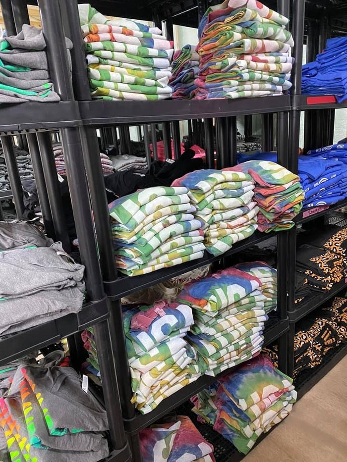 {ULTRA SOFT TIE DYE USA} Multi-Colored Acid Wash Crew Neck Tee