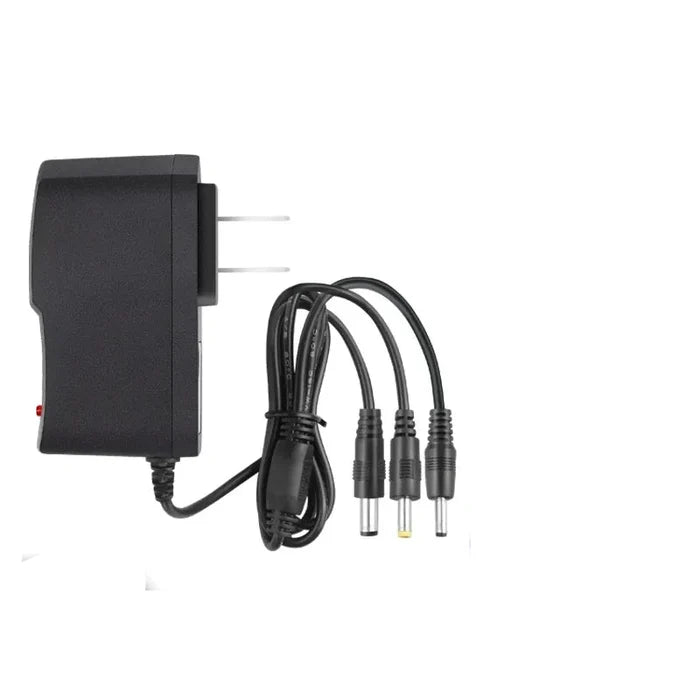 9V1A 3-in-1 connector charger, 5.5mm DC power supply, US plug speaker charger, dance party speaker charger, center positive power adapter