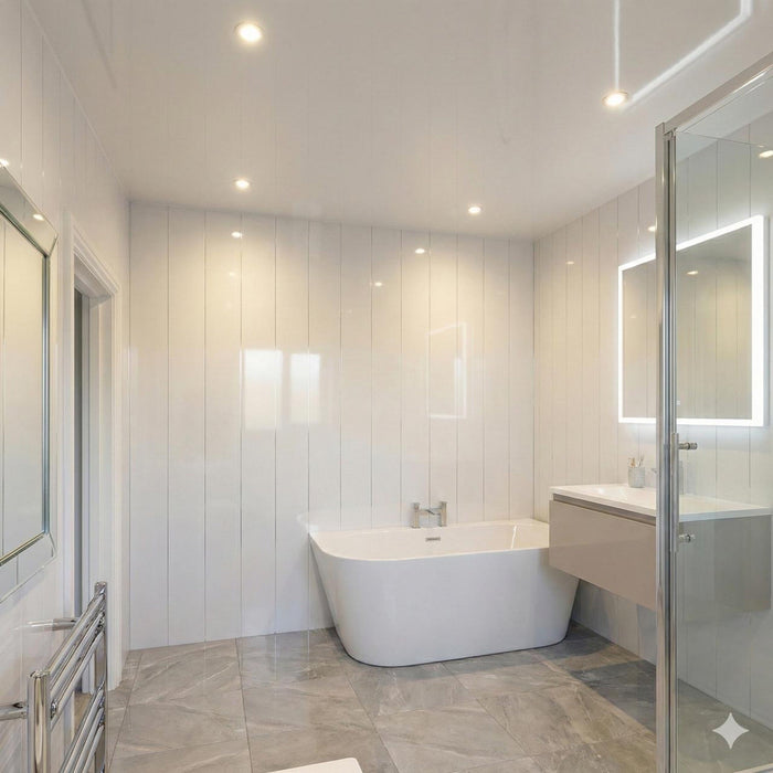White High Gloss Hygiene Wall Panel | 1000mm x 2.4m x 10mm