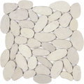White XL Sliced Matte Pebble Interlock