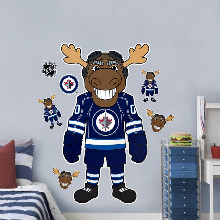 Winnipeg Jets Repositionable Wall Decal Set - Mascot