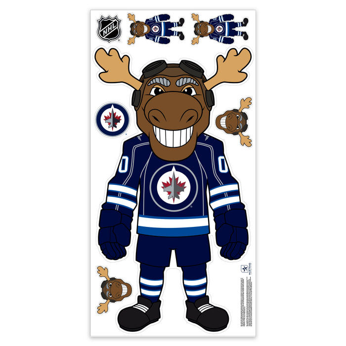 Winnipeg Jets Repositionable Wall Decal Set - Mascot