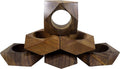 WOOD DIAMOND NAPKIN RINGS